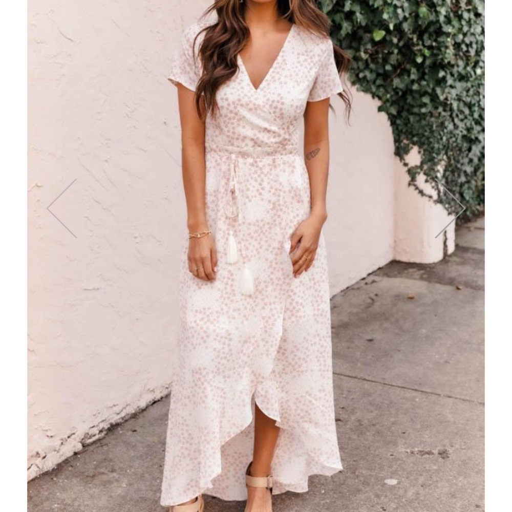 Wrapped Up In Time Floral Ivory Dress